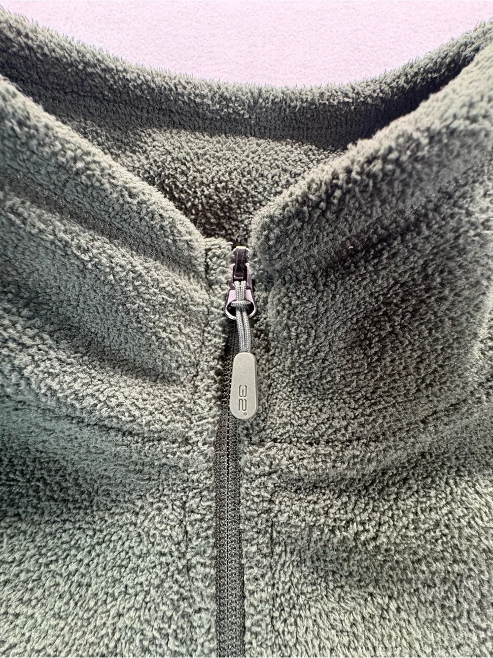 32 Degrees Heat Men’s XL Olive Green Quarter Zip Fleece Pullover Kangaroo Pocket